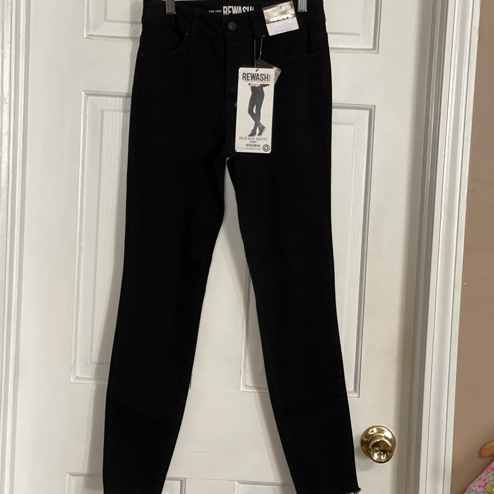 New York Rewash Brand High Rise Skinny Crop Jeans